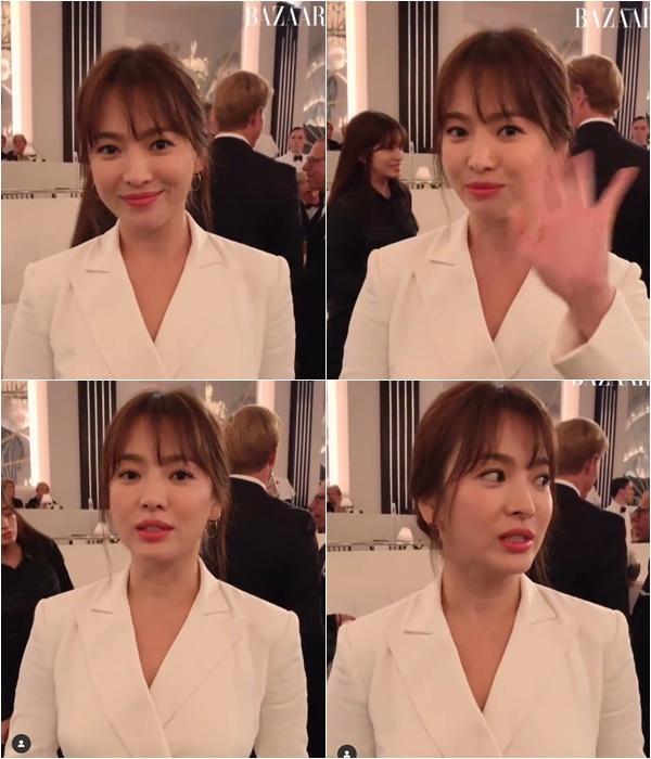 Seoul) = Actor Song Hye-kyo reported on the current situation at United States of America New York City.On the 9th, fashion magazine Harpers Bazaar released the scene of the clothing brand Ralph Lauren fashion show held at United States of America New York City through the official Instagram.Song Hye-kyo, who appeared in the video, said, I am looking forward to introducing what collection will be introduced today.Meanwhile, Song Hye-kyo recently broke up with Song Joong-ki, who met as an actor starring the drama Dawn of the Sun which was broadcast in 2016.Since then, the pair have had a grand wedding in October 2017 amid the blessings of fans and colleagues.He drove a topic at home and abroad as a star couple, but he was dismissed in June, a year and nine months after his marriage, and divorce mediation was established in July.Since then, Song Joong-ki has been working on filming the movie Win Riho, and Song Hye-kyo has been working on brand events that are modeled on.