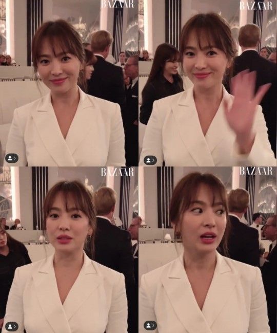 Actor Song Hye-kyo has been in the United States of America New York City for a while.On the 8th, Cheryl Korea SNS posted a video containing Song Hye-kyo.Song Hye-kyo has emerged as a feature of a brands Fashion show at the United States of America New York City.He wore a white suit and tied his hair neatly to show off his elegant appearance. He also greeted his fans with a bright smile.Song Hye-kyo has a break, picking out his next film.On the 15th of last month, Professor Seo Kyung-duk of Sungshin Womens University donated 10,000 copies of guides to the Chongqing Provisional Government Office in China on the occasion of the 74th anniversary of Liberation Day and the 100th anniversary of the establishment of the Provisional Government of the Republic of Korea.