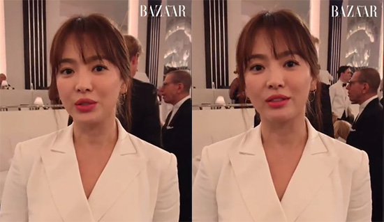 Actor Song Hye-kyo has revealed his welcome recent situation in New York City.On the 7th (local time), Song Hye-kyo attended a Fashion show of a fashion brand held in New York City, USA.On the same day, the official Instagram of fashion magazine Baza Korea posted a greeting video of Song Hye-kyo who visited the Fashion show.In the public video, Song Hye-kyo said, I am here to see the New York City Fashion show now. I am looking forward to what collection will come out.Song showed off her goddess-like beauty in an all-white suit up and down, and she caught her eye with an elegant smile and innocent charm.On the other hand, Song Hye-kyo is considering returning to the movie Anna.Photo  Bazaar Instagram