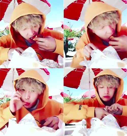 Group EXO member Lay showed Hot dog Mukbang.On the 9th, China Sina Entertainment reported Lays Hot Dog Mukbang video, which collected topics on SNS.In a video released on social media, Lay is wearing an orange-colored hooded T-shirt and showing storm Mukbang on a foreign street terrace.In particular, Lay pulled up a hot dog with both hands and played Mukbang with a good time and attracted Eye-catching.He was a man of unhappiness, and he was a man of the world, and he was a man of the world, and he was a man of the world.On the other hand, Lay debuted with EXO-M single album What Is Love in 2012.Since then, he has been working as an EXO in Korea and has been working as a number of title songs such as growl, wolves and beautiful women.Photo Weibo