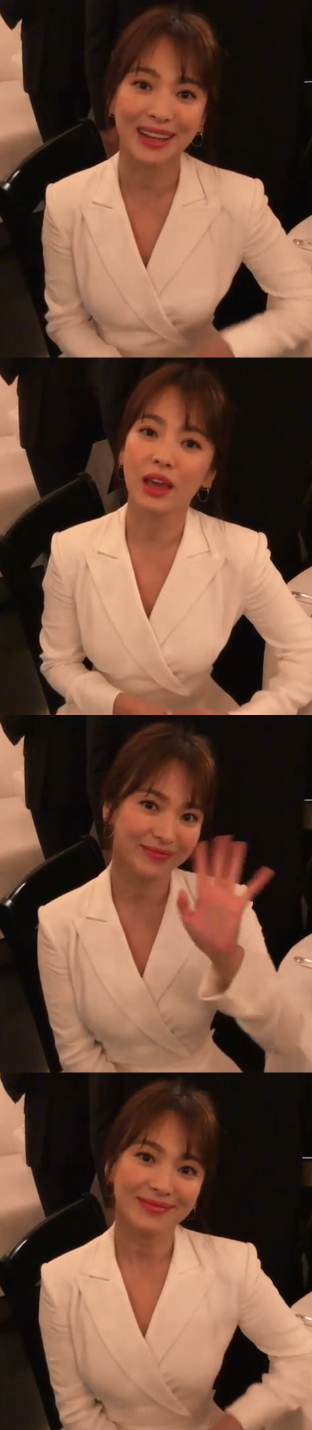 Song Hye-kyo, New York City, The Recent Recent Recent ...Bright Beautiful Looks. On the 8th, fashion magazine Vogue Korea unveiled Song Hye-kyo attending the American fashion brand Ralph Lauren Fashion Show held in New York City, USA on the 7th (local time) through Instagram.In the public footage, Song Hye-kyo shared his current status with a bright smile to fans; Song Hye-kyo said: Hello, its Song Hye-kyo.Im in New York City to attend the Ralph Lauren Fashion show. Have a good time with Vogue. Thank you.Song Hye-kyo in a white suit caught the eye with dazzling beautiful looks.Song Hye-kyo appeared in the TVN drama Boyfriend, which ended in January; Song Hye-kyo is reportedly considering appearing in the movie Anna.