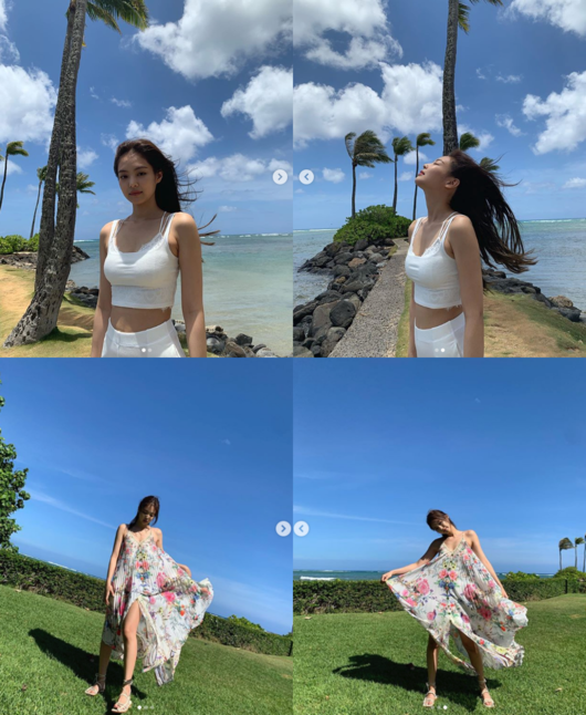 BLACKPINK has been reborn as Goddess of Hawaii Wind.Jenny Kim released a picture and video of Hawaii beach with a message on her instagram on the 9th, I wonder if I came out with a bluffing summer diary.In the photo, Jenny Kim enjoys the leisure of the Hawaii Wind with her whole body.In the short video, she looks at the camera for her fans and emits sexy. Jenny Kims beauty is outstanding with her modest makeup alone.I wear a floral one-piece and make people proud of their slender body.BLACKPINKs Hawaii break 2019 BLACKPINKS SUMMER DIARY [IN HAWAII] was officially released at YG Select and other on-line and off-line music stores nationwide on the 9th.After completing his first world tour with KILL THIS LOVE activity, he has captured the cute and lovely image of BLACKPINK, who is on a dreamy vacation on the fantasy island of Hawaii, in pictures and videos, which are enough to raise fans desire for collection.Meanwhile, BLACKPINK will hold 2019 PRIVATE STAGE [Chapter 1] with fans at the Olympic One Olympic Hall on September 21 at 1 pm and 6 pm to commemorate the third anniversary of its debut.SNS