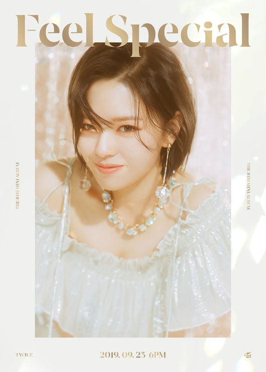 TWICE members Nayeon, Jingyeon, MOMOs mysterious beauty of the comeback photo was released.Group TWICE will release its title song with its mini-8 album Feel Special (Phil Special) at 6 p.m. on the 23rd and make a surprise comeback.Earlier, JYP Entertainment (hereinafter referred to as JYP) released teaser videos of Nayeon, Jingyeon and MOMO through the official SNS channel of TWICE, and released three images of three members at noon on the 11th, raising expectations for a comeback.Those represented by TWICEs sister line have emanated a brilliant charm in each teaser image.If the teaser video showed the queens atmosphere with elegant dress and colorful accessories, the image that opened today boasted a goddess-like beauty with a smile and a faint feeling.TWICE is expected to launch a non-stop popular march with a more ripe charm through a new song to be released on the 23rd.On the other hand, TWICE has been well received for its musical change with FANCY (Fancy), which was released in April, and it has been fresh with songs and choreography emphasizing bold and sweet moods.Feel Special, a new song that will be released in about five months after FANCY, has selected a different message as a theme and added lyricism.It is expected to show intense elegance in music, performance, and concept.Moreover, this song was written and composed by J. Y. Park, the head of JYP, and Lee Woo-min (collapedone), who made TWICE KNOCK KNOCK (Nak Nak), arranged the song and prepared for the 12 consecutive hits.TWICE has been loved by a total of 11 songs, from its debut song OOH-AHH Hah (elegantly) to its previous work FANCY, which has set a record of exceeding 100 million views on the music charts and YouTube MVs.The music industry Midas Son J. Y. Park and One Top Girl Group TWICE meet to meet, SIGNAL (signal), What is Love? (What Is Love?)), and it is noteworthy what color music will be shown.TWICEs Mini 8 Feel Special will be released on various music sites at 6 pm on the 23rd.JYP Entertainment