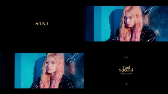 TWICE Sana has unleashed a different appeal.TWICE opened up the look of its fourth runner, Sana, on September 12.Sana in Teaser, which was unveiled through the official SNS channel of TWICE, caught the eye with pink hair and Yushui wet eyes.Sana, who seems to be waiting for someone alone, has emanated the charm of Reversal story with a chubby image that has been shown and a lonely atmosphere of 180 degrees different.In addition, he appeared in a rider jacket of rough Feelings, which is distinctly different from the costumes of the members who were released earlier, and raised curiosity about the concept of the new song.The new song Feel Special, which will be released on the 23rd, is a song with lyrical Feelings in a new message different from the previous one.Lee Woo-min (collapedone), who wrote many famous songs, including KNOCK KNOCK (falling), written and composed by JYP head J. Y. Park, participated in the arrangement and booked TWICE 12 consecutive hits.TWICE has solidified its position as a K Pop One Top Girl Group by writing a record of 11 consecutive hits based on activity songs since debut.J. Y. Park and TWICE are SIGNAL (signal), What is Love? (What Is Love?)After that, I will hold hands again and show what is the best and best combination.Park Su-in