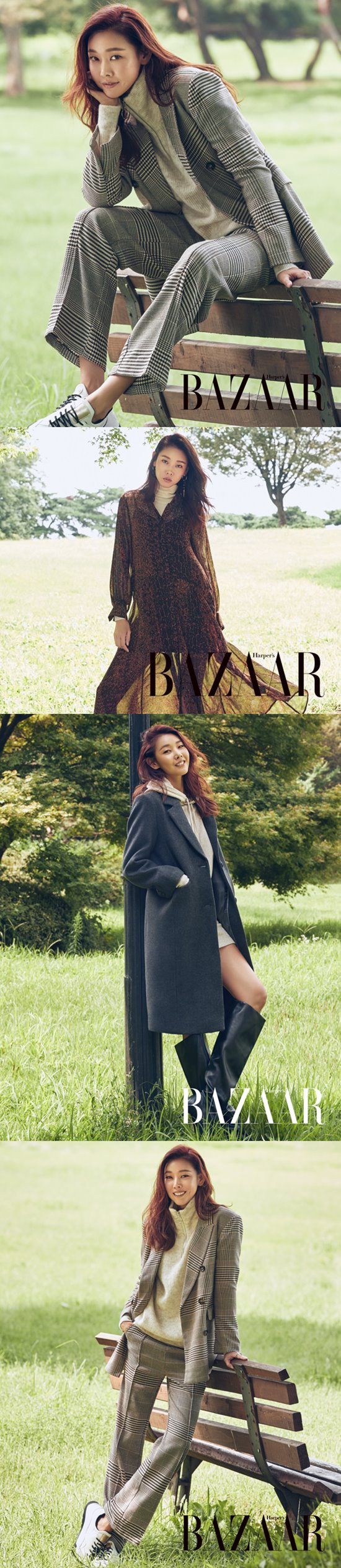 Top model Han Hye Jin, admire calling the suit fit <p> Model Soo autumn woman had morphed into.</p><p>Top model Soo Harpers Bazaar Korea via SNS fashion brand, and with autumn Fashion pictorials were revealed.</p><p>Public Photoshoot In soo is his usual charismatic appearance is, of course, more comfortable and leisurely look up for a autumn fashion were presented.</p><p>Soo hood knit top with an oversized check shirt for layering and snug leggings to match your neutral relaxed attractive, while the animal print of the Dress and of her charms as by the intense look he showed up.</p><p>Also, acanthus check pattern of the jacket and pants are knit and the sneakers along with wear to the too stiff, no give, and the short length of the hood T-shirt Dress is a loose fit of the long coat and matching style for the look more than anything.</p><p>Soo the new look of an photoshoot of the entire image 10 in Harpers Bazaar through the floor revealed.</p>