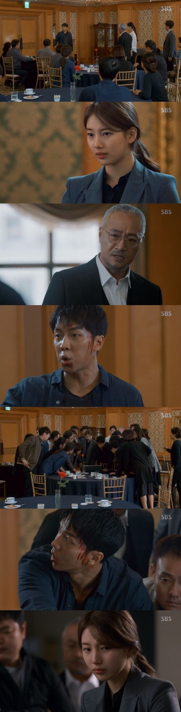 Lee Seung-gi was convinced the Planes crash was a terror attack but the Family turned their backs.The SBS new gilt drama Vagabond (playplayed by Jang Young-chul, directed by Yoo In-sik) broadcast on the 21st featured Cha Dal-gun (Lee Seung-gi) who wants to tell the truth to the bereaved families gathered in Morocco.Earlier, Cha Dal-beom chased the attacker from Morocco airport but missed it.Cha Dal-beom then bled and appeared at a gathering of Family members, who said, Planes fell, but there is a person who is alive, and I saw it.The Family did not believe, Are you sane?Edward Park (Lee Kyung-young), who was watching, asked, Mr. Chadalgan said that Planes crashed. Chadalgan was convinced that it is terrorism, there is someone else who has seen it other than me.Do you remember the guy I told you to catch at the airport? Cha Dal-gun pulled out his laptop and showed a man in the cloud video to Gohari (Bae Su-ji).I did not have a mind and it was a short moment, said Gohari, and Cha Dal-gun said, I will believe me when I go to the airport and check it.The Family, who watched airport CCTV with Cha Dal-geon, turned their backs when they could not prove it was a terrorist attack.He added, I am already in a bad mood, and I still lose my family and I am the best.