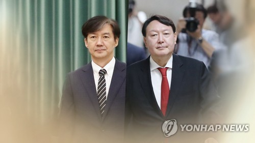 조국 vs 윤석열…'강대강' 대결 본격화 (CG) [연합뉴스TV 제공]