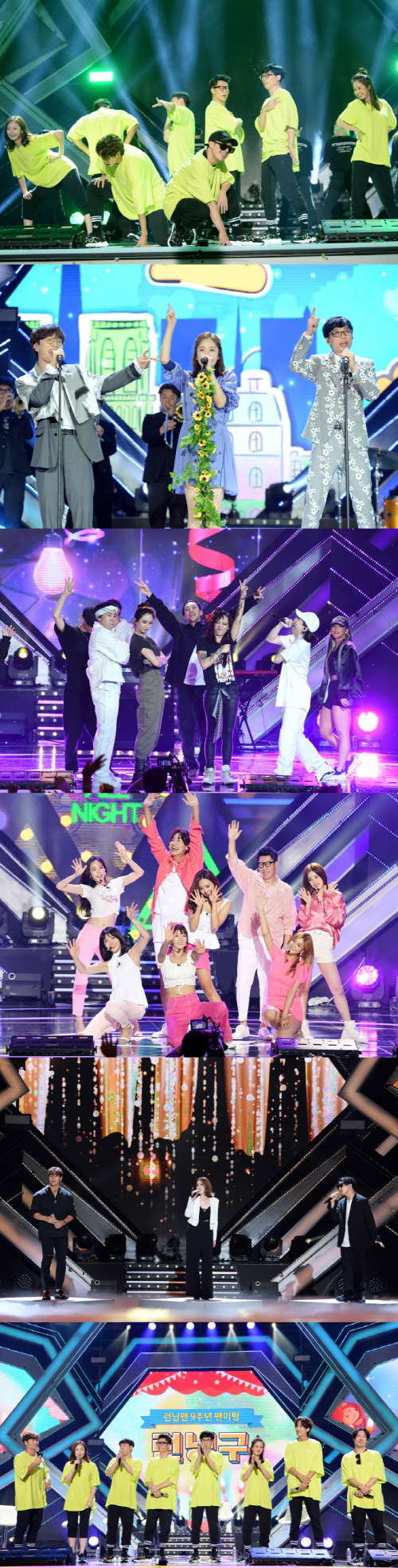 The T-Shirt fan meeting was the first fan meeting to be held by the production team and members for three months in preparation for the Running Man Nine-year anniversary, which led to a big topic for domestic fans.SEKs T-Shirt on the day reflected the hot reaction of viewers and featured the performance of T-Shirt.The group dance with close to 700,000 views as well as the individual stage of the members and the theme song stage of Running Man will be released as a live performance that is different from the main broadcast of Running Man.In particular, Song Ji-hyo X Yang Se-chan X Knoxal & Cod Kunst Hyo Chan Park with special guest Yoon Mi-rae Bongjur High Pinko Light Ji Suk-jin X Lee Kwang-soo X Apinks addictive dance song Party, Yoo Jae-Suk X Jeon So-min X disturbance You can also check the collaboration stage with top artists such as Come out now of Jeon So-ran and Yoo Jae-Suk, Rise your voice of F-Killer with national team balladers and Haha.Running Man Nine-year anniversary fan meeting T-Shirt will be broadcast for 90 minutes from 11:10 pm on the 4th, and T-Shirt soundtrack can be found directly on the main soundtrack site.The proceeds are donated in full.Photos  SBS