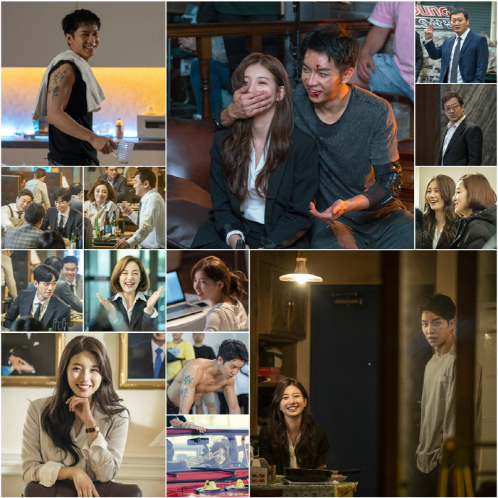 After Camera is turned off, youre a later Tension comic?The scene behind-the-scenes cut was released by major actors such as Vagabond Lee Seung-gi and Bae Suzy, Shin Sung-rok - Lee Ki-young - Jung Man-sik - Hwang Bo Ra - Shin Seung-Hwan, who erupted a friendly teamwork.SBS gilt drama Vagabond (VAGABOND) (director Yoo In-sik/playplayplayplay by Jang Young-chul, Jung Kyung-soon/Produced Celltion Healthcare Entertainment) is an intelligence action melody that uncovers a huge national corruption hidden in the concealed truth of a man involved in a civil-port passenger plane crash.As the time goes by, the company has repeatedly reversal story in the Reversal story, and the last six episodes have surpassed its highest audience rating again, and it is showing a solid move that caught both viewership and topicality.In this regard, various images of the Vagabond Actors, who are immersed in the character and enjoy the shooting scene, are captured and captivated.Lee Seung-gi and Bae Suzy, Shin Sung-rok - Lee Ki-young - Jung Man-sik - Hwang Bo Ra - Shin Seung-Hwan, even though he emits serious eyes like Cameron, What you got.Especially, those who have been living together for a long time for a year or so, together with an overseas rocket to and from Morocco - Portugal, attracted attention by revealing a strong teamwork that encourages, responds and cares for each other.Lee Seung-gi, who plays a big role in the role of Cha Dal-gun, who has to freely perform deep emotional acting from the performance of the high-level action, is putting power on the filming scene by carefully covering everyone in the field with his unique positive energy.Especially, it was a good idea to feel the effort and enthusiasm of the work in a prepared posture to train the physical strength without resting while doing the bare body push-up during the shooting.Bae Suzy is playing a strong but lovely character confession.And he was so affluent that he could hear the joke that If Bae Suzy appears, two more lights are on. He was always smiling with his former actors and staff members and played a role like a fatigue recovery agent.Shin Sung-rok has been a first-class player who always makes the atmosphere of the scene warm and comfortable with the soft and witty Dajeongnam, which is 180 degrees different from the Lee Ki-young actually led the scene with the same adult aspect as the leader of the state affairs, such as advising and advising the various grievances of his juniors.Jung Man-sik, who was shocked by the Reversal Story Billon, which betrays the family of the state, was a playful gesture, unlike the central axis of the conflict in the drama.Shin Seung-Hwan has been excited without losing a good smile with a generous heart as much as a good appearance, and the vitamin Hwang Bo Ra in the field is actually blowing energy like a republican who evokes the atmosphere of the drama.Vagabond The teamwork of Actors and Perfect Match Chemie seems to be one of the top elements of the dramas box office, said Celltrion Healthcare Entertainment, a producer. We can also expect future stories that will be more enthusiastic for actors who are immersed in the work.The 7th episode of Vagabond will air on Friday, October 11 at 10 p.m.