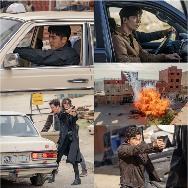 NISs most elite agents, Morocco has departed! (FEAT. civilian)Vagabond Lee Seung-gi and Bae Suzy, as well as Shin Sung-rok - Shin Seung-Hwans Morocco The Dream Team creates another thrill with each isolation action.SBS gilt drama Vagabond (VAGABOND) is an intelligence action melody that digs into a huge national corruption hidden in a concealed truth by a man involved in a civil-commodity passenger plane crash.The last six episodes have exceeded their highest audience rating, and as they continue to reverse the reversal, they are gathering topics with the full-scale Sherlock Disease Drama that invokes the reasoning of viewers.Above all, in the last 6 episodes, after Cha Dal-gun escaped from the death threat posed by the NIS safe house, Min Jae-sik (Jung Man-sik) was revealed to be the outspoken leader of John & Mark, along with NIS agents such as Kitaewoong (Shin Sung-rok), Kang Ju-cheol (Lee Gi-young), Gong Hwa-sook (Hwang Bo-ra), and Kim Se-hoon (Shin Seung-Hwan). He was pictured in the blow of the chase chased and chased.In this regard, Vagabond Lee Seung-gi and Bae Suzy, Shin Sung-rok and Shin Seung-Hwans The Dream Team in Morocco, which is a desperate group action scene, is being revealed and overwhelmed.Morocco Street, where there are many shabby buildings in the play, a few cars are tangled and a lot of explosions are heard here and there, and four people including Cha Dal-gun, Gohari, Kitaoong and Kim Se-hoon are caught up in a situation.The car is sitting in the drivers seat of the taxi with a nervous expression, and the confession is urgently pointing at someone.And Kiwooong looks intently focused on the words from the receiver in his ear, and Kim Se-hoon is shooting at the bullets pouring into his face without worrying about the wounds on his face.They are wondering what kind of Danger they will face in Morocco, who have been working together to find the truth, including civilian Cha Dal-gun, Black Agent Gohari, inspector team leader Taewoong, and inspector Kim Se-hoon.Lee Seung-gi - Bae Suzy - Shin Sung-rok - Shin Seung-Hwan s Each Interactive Action scene was filmed for several days around Morocco.The tension in the field was higher than ever, as many actors had to join together for the first time, as well as a large-scale action scene to complete the car bombing scene and shooting scene with a number of local staff and actors. Actors listened to director Yoo In-siks directing, checked their movements, carefully checked the scripts, and rehearsed constantly.Moreover, those who have accumulated a thick friendship with Morocco for about two months in the Morocco area have demonstrated a sticky teamwork that adds affection and enthusiasm for the work, and finished shooting with a single stroke, creating another legend group action scene.Celltrion Entertainment said, Even though it was never easy to shoot thanks to the actors who showed teamwork as well as the drama in reality, I was able to finish it safely. Please check the reason why those who were together to find the truth had to leave for Morocco again through the 7th broadcast.Meanwhile, the 7th episode of Vagabond will be broadcast at 10 p.m. on the 11th (Friday).