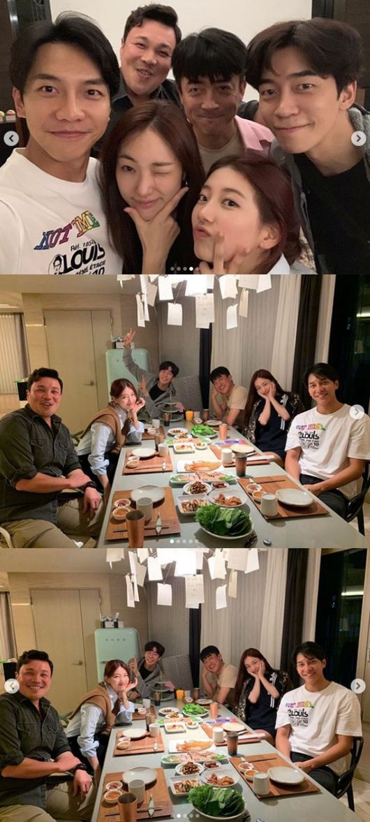 The cast of Vagabond united at Lee Seung-gi homeActor Shin Sung-rok posted photos on his personal SNS on the evening of the 11th, along with an article entitled Preparing to watch the group with the invitation of the victory.In the photo, Shin Sung-rok as well as Lee Seung-gi and Bae Suzy, Park Ain, Jang Hyuk Jin, Shin Seung Hwan and SBS gilt drama Vagabond cast gathered in one place.Lee Seung-gi, who plays the main character of the man, invited the cast of Vagabond to watch the broadcast together.Vagabond is a drama depicting the process of a man involved in a civil airliner crash digging into a huge national corruption found in a concealed truth.Lee Seung-gi and Bae Suzy are playing the roles of male and female protagonists Cha Dal-geon and Go Hye-ri, respectively; each Friday and Saturday night at 10 p.m.
