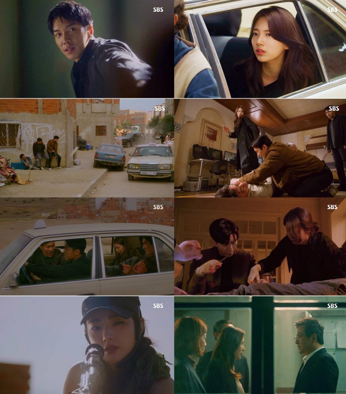 Lee Seung-gi and Bae Suzy of SBS gilt drama Vagabond (played by Jang Young-chul, Jeong Kyung-soon, directed by Yoo In-sik, and produced by Celltrion Entertainment) and Shin Sung-roks surprise shooting scene recorded the highest TV viewer rating of 11.34%.In the case of the 8th episode of Vagabond, which was broadcast on the 12th, the TV viewer ratings of Parts 1, 2, and 3 were 7.4% (All states 7.2%), 9.0% (All states 8.8%), and 10.2% (All states 10.1%), respectively.In particular, in the second half, interest in the drama was increasingly gathered thanks to the breathtaking shooting scene in the Morocco area, and by the end, the top TV viewer ratings rose to 11.34%.The broadcast of Vagabond on the 12th was able to settle in the top spot of all programs broadcast on terrestrial, cable, and general broadcasts in the same time zone.In 2049TV viewer ratings, which is a judgment indicator of advertising officials, Vagabond was 3.3%, 4.5% and 4.8%, respectively, and it was also able to keep the top position in the same time zone.The broadcast was broadcast by the NISs Kang Joo-chul (Lee Ki-young) and Ahn Jong-soo (Kim Jong-soo) from Kitaewoong (Shin Sung-rok), who were dispatched to Morocco, to hear the arrest of Planes deputy captain Kim Song Yuqi (Jang Hyuk-jin), who was involved in the Planes attack, and Jessica was trapped in the NIS TF teams interrogation room and was about to escape. Lee (Moon Jeong-hee) started with a motionless content.Chadal-gun (Lee Seung-gi), who was caught by local police in Morocco, helped her side deliberately when taewoong blamed the confessional (Bae Suzy).Later, Dalgan took time pretending to put the painkillers that he had with Harry to Song Yuqi when Song Yuqi, who was questioned by taewoong, was Balzac, and he was able to hear that Michael, who was vice president of John Mark, bought the terrorist with a large amount of money.After that, the return of the Kiwoong team was decided, and the taewoong, who was riding in the same car as Song Yuqi, was quickly in danger due to the bullet baptism of Lily (Park Ain).At this time, Dalgan, who was riding Taxi with Harry behind him, managed to save Taewoong, Song Yuqi, and Kim Se-hoon (Shin Seung-hwan), who drove Taxi directly.In the meantime, when Song Yuqi was shot, they rushed to the Morocco Korean Embassy, where taewoong made a video call with Korean doctor and performed Song Yuqis surgery.However, Song Yuqi once again Balzac due to excessive bleeding immediately after surgery, and at this time, the same blood type Dalgan raised his curiosity about the next time as he released his bloodOn the other hand, during the broadcast, Ahn was pressed by Yoon Han-ki (Kim Min-jong), the head of the Minjung Administration, to cover up the truth, and the national flag also hinted at the fact that the truth about the Planes terrorist incident was turned on as the contents of the report of Ahn were ignored.Vagabond is a drama in which a man involved in a civil-port passenger plane crash uncovers a huge national corruption found in a concealed truth, aiming for a spy action melodrama where dangerous and naked adventures of family, affiliation, and even lost names.It is broadcast every Friday and Saturday at 10 pm on SBS.11.34% of the time zone