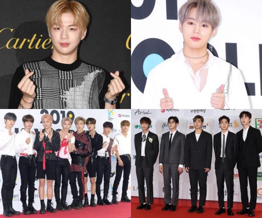 가수 강다니엘(왼쪽 위부터 시계방향으로)과 하성운, 그룹 뉴이스트, 스트레이키즈./ 사진=텐아시아DB