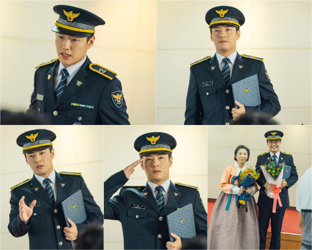 From excitement, laughter and impression, Kang Ha-neuls undisclosed police uniform steel was released at the time of the Camellia flower, which is turning the house theater into laborable this fall with its rich charm.In a dignified and trustworthy appearance, expectations for the arrest of a serial killer are rising.KBS 2TV drama Camellia Flowers (playplay by Lim Sang-chun, director Cha Young-hoon, Kang Min-kyung, production fan entertainment) simple, pure, brave police officer Hwang Yong-sik (Kang Ha-neul).As the maiden Bodhisattva said, If I was born in the past, I would have been able to catch all the men who could not shoot, and the Joseon Dynasty would not have been five hundred years.In high school, he was caught by an armed robber with a box of boon-o-do cirac, caught up with a pickpocket that he found while driving a taxi after he became an adult, and caught seven criminals before the robbery murder while delivering courier.Even the current policeman, the chief of the lavatory (Jeon Bae-su), who says, When I catch this guy, I carry two live rounds, is uncharacteristically bare-handed: his life was simply a war on crime.His brave instincts made todays policeman Hwang Yong-sik, who failed to write various citations, trophies, and righteous figures, and passed the police and other special selections.Today (15th) the unreleased still cut contains the moment of glory when Yong-sik is appointed as Ongsan police officer. It is because of the spectacular catching the criminal though it is also blowing pure bak in the uniform of the police.The good force always has the trust to be strong, and as his past history proves, the criminals who have decided to catch the dragon must be determined.It is not a matter of course to take a bag of white noodles, as well as to burst a double nose and fall out of a tooth.He said he would catch a serial killer Kabul who turned Ongsan upside down this time.Camellia (Kong Hyo-jin) declared a war against Kabuli by the Camelia Sheriff Yongsik to Kabuli, who has threatened her comfort because she is a witness.He was so strong that he thought he would catch a serial killer that his eyes burned, and he collected clues about the fire with his quick action and Ongsan native chance.To make matters worse, when Camellia, who collapsed in the warning of the culprit who was slowly being imprisoned in the last broadcast, decided to leave Ongsan, the fighting spirit rose.Brave warrior Yongsik focuses on whether he can hit a serial killer who is a lot different from the criminals he has been caught in the meantime, and whether he can catch Camellia who wants to leave Ongsan.Camellia Flowers is broadcast every Wednesday and Thursday night at 10 pm on KBS 2TV.