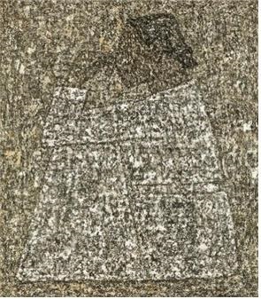 박수근, 앉아있는 여인, oil on canvas, 52.8x45.2㎝, 1963.(서울옥션 제공)© 뉴스1