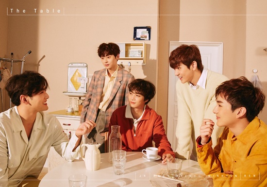 NUEST is on the comeback countdown.Fledith Entertainment released its 7th mini album The Table new official photo on the official SNS channel on the 17th.This version is On The Table.I felt a warm atmosphere. In the group photos. The members were gathered around the table. They gazed at each other with friendly eyes, adding softness.The visuals, matured on one floor, attracted attention. The members showed off their unique charms with their unique styling.The Table is NUESTs seventh mini-album, featuring songs of varying colors within the theme of Love; it will capture fans with upgraded skills.Especially, the interest in the title song Love Me is hot: it is a song of alternative house and Urban R & B genre; it expresses a love-love.The members participated in the song work. Baekho revealed musicality by writing, composing and producing the entire song. JR and Min Hyon participated in the songwriting.Meanwhile, NUEST will release The Table on the main music site at 6 pm on the 21st.JRAron▲ BaekhoMin Hyon▲ Ren
