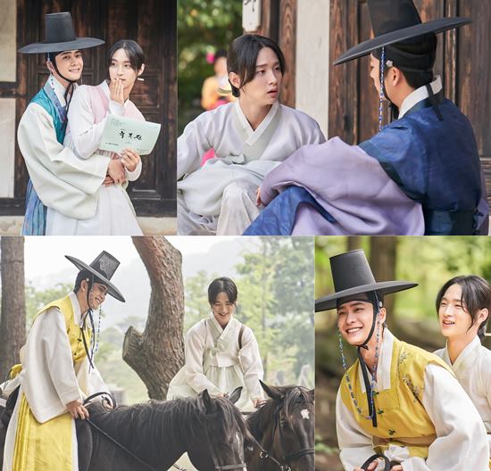 KBS 2TV Wall Street drama Chosun Rocco - Green beans before released a behind-the-scenes cut with the glowing honey chemistry of Jang Dong-yoon and Kang Tae-oh, both visual and acting heartbeats.Jang Dong-yoon and Kang Tae-oh captured the hearts of viewers who disassembled into the male man mung bean and Dongju hope Yulmu.Jang Dong-yoon stole his girlfriend with the face of a straight-forward power who could not hide even after wearing a dress.He is playing a big role in the reversal of Yoseek Nam (a sexy man cooking) and the idol Yulmu of the Joseon Dynasty.After the irregularity of the entrance, the triangular romance of Mungdu, who became aware of his mind toward Dongju (Kim So-hyun), and Yulmu, an old married person who found out that he was a man, set fire to expectations as the curtain began to rise.In the meantime, Jang Dong-yoon and Kang Tae-ohs unexpected Bromance in the public photos cause excitement.Jang Dong-youngs shy expression on Kang Tae-ohs sweet Back Hug gives a warm smile.Among the plays, Mungdu and Yulmu, who are subtle battles with their new mother and old married people, respectively, emit a limited-class chemistry that claims to be each others gum carts outside the camera.Even if you meet your eyes, the cheerful appearance of the two people who exchange laughter makes your heart pound.This is the driving force of Chemie, which caused viewers to laugh and feel excited.Especially, the scene where Mung bean kisses Yulmu to avoid the crisis is the best honey jam point that can only be seen in Chosun Rocco - Green beans before.Since then, Jang Dong-young and Kang Tae-ohs hot-rolled moments, which exchange opinions before shooting, are also attracting attention in order to draw more delicious chases of Dongjus new mother, Mungdu, and Yulmus old married person.The different attractions of the two actors are further boosting the thrilling index, said the production team of the Chosun Rocco - Green beans before. The identity of the green beans is revealed to Yulmu and the triangular romance is also properly ignited.We also want you to watch the changes in the relationship between the three people who will add to the excitement and tension./ Photo = (Yu) Green beans before Culture Industry, Production H, Monster Union