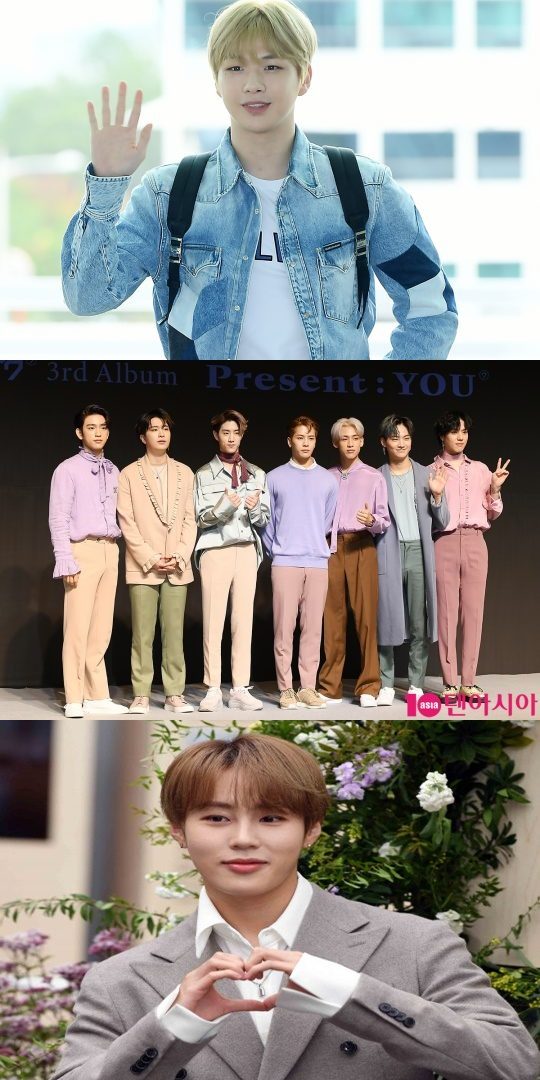 가수 강다니엘(맨 위부터), 그룹 갓세븐과 하성운. /사진= 텐아시아DB