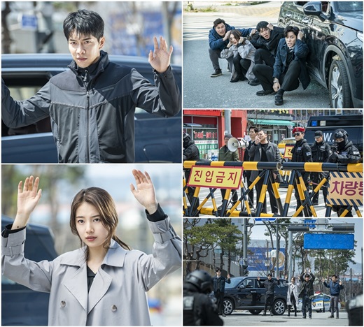 SSB gilt Drama Vagabond Actor Lee Seung-gi, Bae Suzy and Shin Sung-rok will play daylight shooting.In the last episode of Vagabond, a lawsuit was filed against the B357 families against Dynamics, and the case was filed against Lee Seung-gi, Bae Suzy, and Shin Sung-rok, who stepped on Korean land in a container, and Kim Se-hoon, who came to rescue. It contains scenes of groups such as Jung Man-sik indiscriminately shooting.They drew extreme tensions about whether they could bring Kim Song Yuqi (Jang Hyuk-jin) to the court without fail and set him up before the court of justice.In this regard, Lee Seung-gi, Bae Suzy, Shin Sung-rok, Jung Man-sik, Shin Seung-Hwan and Jang Hyuk-jin were seen facing extreme shooting Daechi station in the middle of the road in broad daylight.In the play, Cha Dal-gun, Gohari, Kitaewoong, Kim Se-hoon and Kim Song Yuqi were confronted without being able to overcome the enemys pursuit, including Jung Man-sik, who was raided with a bullet.The four people, Cha Dal-gun, Gohari, Kitaewoong, and Kim Se-hoon, are squatting next to a car in an eerie state even though they have a lot of bullet holes.In the end, a group of police officers, including Min Jae-sik and Han Ki-soo (Kim Min-seo), stood behind the barrigate, and all appeared in a line after Cha Dal-gun and Go Hae-ri, raising their hands high.211 In order to find the conspiracy and truth related to the crash of a civil passenger plane that killed an innocent citizen, it raises the question of whether the Chadalgun and Gohari, who have been struggling without any extreme situation, will eventually lift the white flag.The scene of extreme shooting Daechi station with Lee Seung-gi, Bae Suzy, Shin Sung-rok, Jung Man-sik, Shin Seung-Hwan and Jang Hyuk-jin was filmed in Wonju city, Gangwon province.Celltrion Entertainment, a production company, said, I was able to create a better scene because of the enthusiastic support of the citizens who watched the shooting directly. There are scenes that make the hearts really swollen in the face of justice and falsehood to be unfolded today.Please check on the broadcast who will be the winner. Meanwhile, Vagabond 12th will be broadcasted at 10 pm on the 26th.