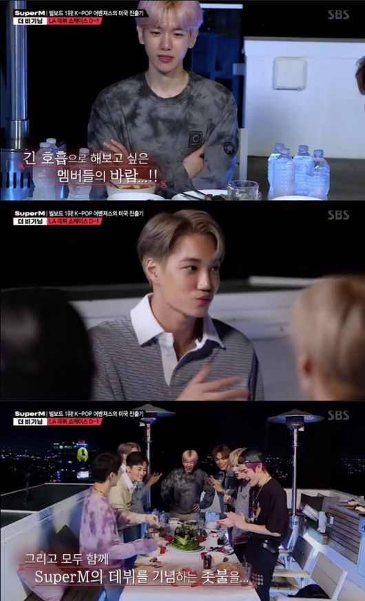 I can shout SuperM Forever.Project group SuperM boasted an extraordinary chemistry in SuperM The Power Rangers.SuperMs North American debut was held in the first and second parts of the SBS entertainment program SuperM the Power Rangers broadcast on the night of the 25th.SuperM is a project group consisting of SHINee Lee Tae-min, EXO Baekhyun and Kai, NCT127 Taeyong and Mark, Wave (WayV) Lucas Moura and Ten.It was formed as a K-pop idol group aimed at the North American market under the collaboration of SM Entertainment and Capital Records.SuperM members are talented idols selected from different groups. SuperM members who have been active in SM Entertainment have boasted a warm atmosphere and a breathtaking breath in The Power Rangers.First, Lee Tae-min said, I want to resemble Captain America, and I want to live for a long time. Lucas Moura said, I want to be a black fan.I want to shout SuperM Forever, he said, mimicking the pose of the black fan in the Avengers series, leading to the shout of fans.SuperMs friendly atmosphere continued at the hostel party.SuperM members with barbecue parties in the roof tops lit candles on cakes, watched together, and now they are united by SuperM, who made his debut.Lee Tae-min recalled his 12th year debut with SHINee and said, Its so good. Im 12 to 1 year old.Baekhyun then took all the members once again as SuperM leader, stressing that he wish it would be an activity that remains a good memory when it is hard and returned.Lee Tae-min also said, There is more we can do other things than performance.I want to show that our ability is not this, but that there is more to do. SuperM, surrounded by enormous nicknames at the same time as debuting K Pop Avengers and K Pop Pioneer.In addition, the unusual performance of the debut album Billboard 200 is the situation that gauges their popularity and topicality.The SuperM members who have been working together and have become fast and strong have added warmth.