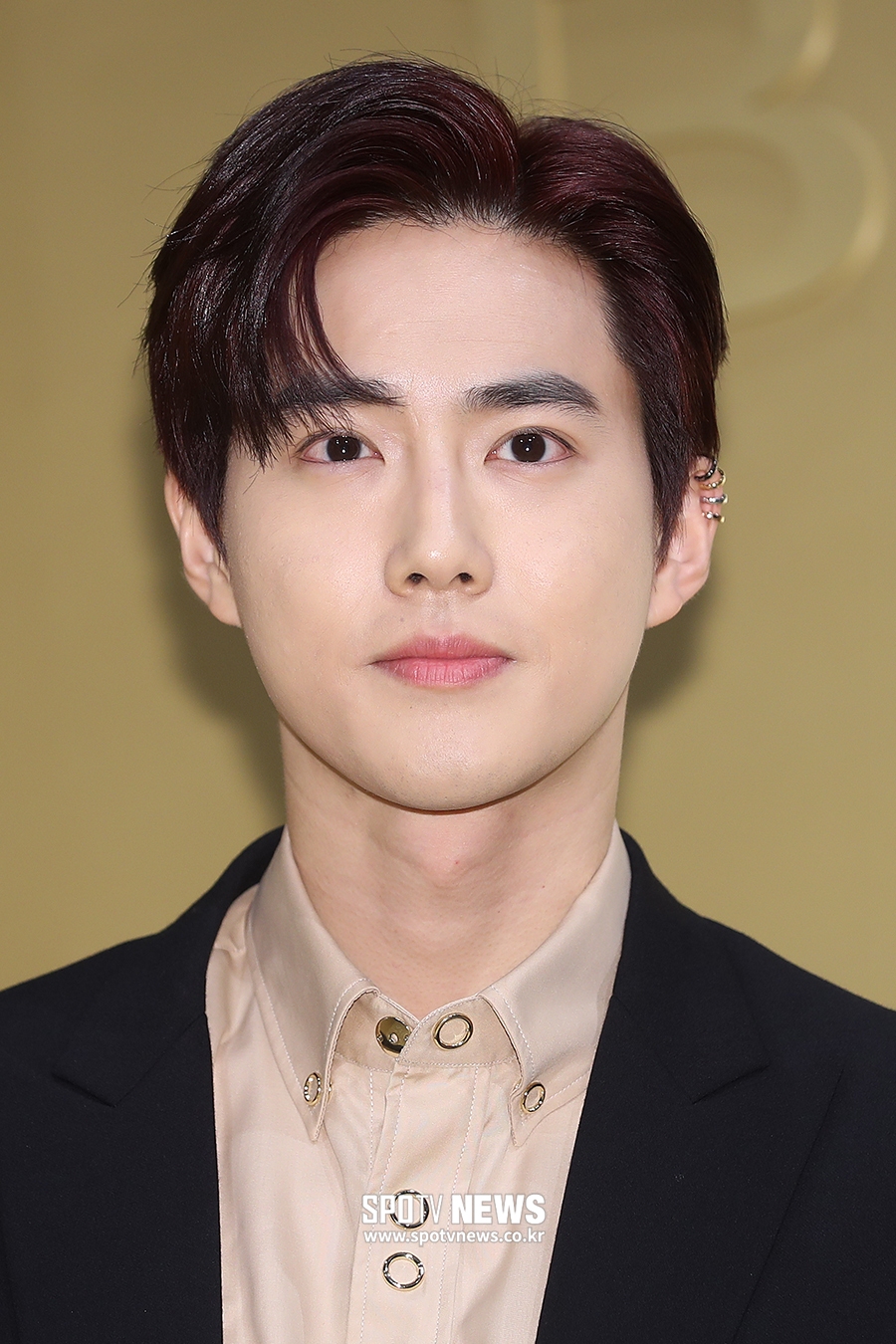 EXO Suho poses at a brand photo call event held at Jamwon Seoul wave in Seoul Seocho District on the afternoon of the 29th.