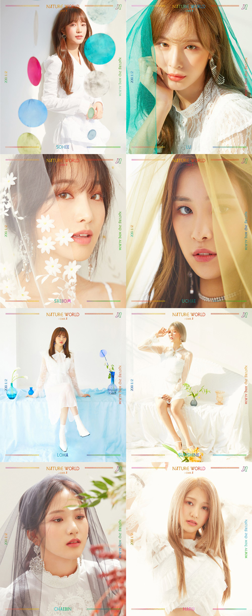 Girl group Nature (NATURE) released a personal teaser image of Show Your Color on its second mini album Nature World: Code A (NATURE WORLD: CODE A) on the 1st.Starting with members So-hee and Roux, the Teaser of all eight members, including Shinbom, Rape, Roha and Sunshine, followed by Chabin and Roux, took off the veil, and each of the members of the Teaser showed a faint expression and pose with different colors with different colors.The new album will feature two version controls, including the Show Your Color Version control, raising questions about the concept of the remaining version control.Nature has made a full-fledged move with news of its second mini-album release in four months, foreshadowing the start of its new project nature World (NATURE WORLD) in the second half of this year.So-hee (real name Kim So-hee) from Season 1 of the cable channel Mnet Produce 101 recently joined as a new member; it will be announced at 6 p.m. on the 12th.