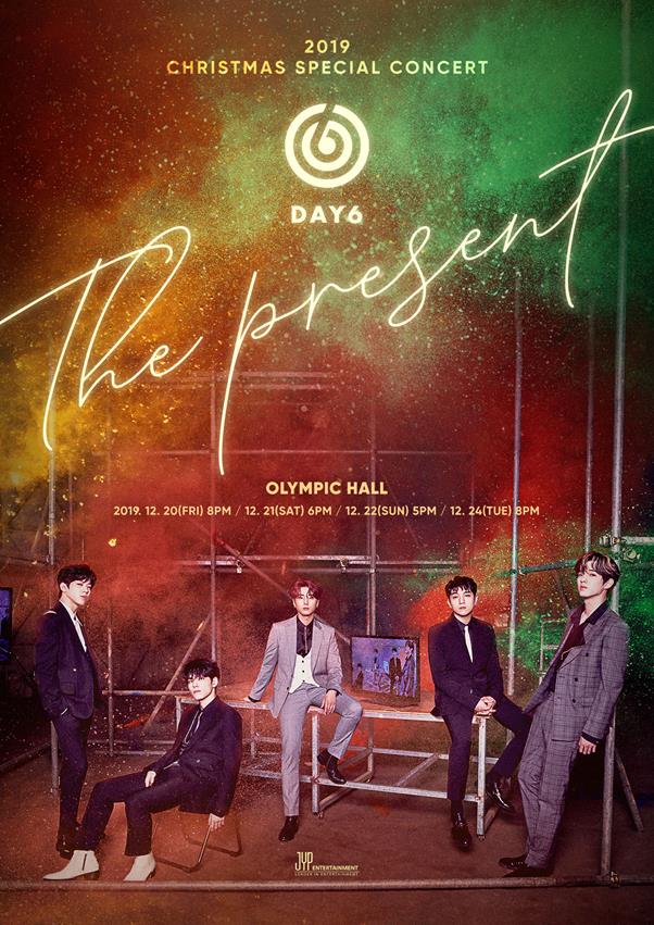 Band Day6 (DAY6) meets with audiences at ChristmasDay6 posted an official poster of Christmas Special Concert The Present on its official SNS on Friday.According to the report, Day6 will hold the Christmas Concert this year after last year, and the performance will be held four times at the Olympic Hall in Songpa-gu, Seoul on December 20-22 and 24.In particular, Day6s Christmas Concert has been warmly impressed last year by unfolding a stage arranged in acoustic versions and a special corner with radio concept to match the warm year-end atmosphere.This year, the Day 6 Christmas Concert, which was prepared for domestic fans, is expected to present a beautiful time.It is noteworthy that those who have a lot of famous songs, which are rated as a list of albums released in the past, will fill the performance with a set list this time.On the other hand, Day6 has become a representative band of the up-under-K-POP, perfecting lyrics, compositions, as well as singing and playing.Currently, he is meeting with fans around the world through the world tour GRAVITY, which is a 32-time performance in 26 cities.The tour will start in Melbourne on the 15th, followed by Sydney on the 17th, Manila on the 23rd and Jakarta on the 30th.
