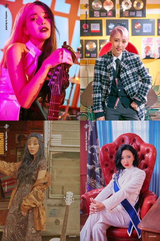 Girl group MAMAMOO released a new full-length album concept photo.MAMAMOO posted a personal concept photo and freeview video of the second music album Reality in BLACK through official SNS on the 9th, and raised the comeback fever.Sola in the open photo was divided into a rock star full of black and pinks anti-fashion, and Moonbyul transformed into a successful entertainment CEO with a relaxed smile.Wheein transformed into a distinctly individual Bohemian-style indie singer, and Hwasa attempted an extraordinary transform as a dignified and elegant president.In addition, Freeview video depicts MAMAMOO, who is living a wonderful life as a rock star, entertainment CEO, indie singer, and president in The Fourth Space in MAMAMOOs parallel space world view.In addition, the version of REALTITY, Destiny, Ten Nights and Im Your Fan were released for each song member, raising expectations for the new album.In particular, Hwasa, who transformed into the president, released some highlights of the title song HIP, which contains an intense message that You are the only one in the world of Attention Reflection, but why are you spitting on your face since then, leading to the peak of expectations for the new song.In addition, Sola, who transformed into a rock star, proved her presence by showing off her unique charisma with powerful and dynamic performance as well as black and pink hair color and makeup.Here, We were destined to meet again in the end appeared in the Freeview video, and MAMAMOO, who lives different lives in different universes other than the girl group MAMAMOO, was forced to meet again and focused attention.As such, MAMAMOO is showing off its colorful charm with its concept of parallel space world view.Moreover, MAMAMOO said, What if its not MAMAMOO? (What if... MMM is not MMM?) , and through the MAMAMOO Multiverse , which shows the members of MAMAMOO who live a new life under the assumption that they are raising expectations for the new album.On the other hand, MAMAMOO will announce a new music album Reality in Black through various music sites at 6 pm on the 14th.