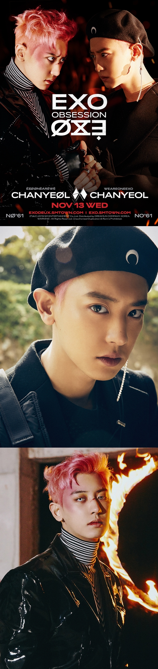 EXO member Chanyeols teaser image has been released and is a hot topic.Prior to the release of Regular 6th album OBSESSION, the teaser image released through various SNS accounts of EXO and X-EXO caught the attention of global fans as it was contrasted with EXO Chanyeol, which has intense eyes and high-quality visuals, and X-EXO Chanyeol, which has a sharp and deadly aura.In addition, this album will be released at 6 pm on the 27th at various music sites, and it contains 10 songs from various genres including the title song Obsession Korean and Chinese versions, which is enough to meet EXOs mature music world.Also, the title song Obsession is a hip-hop dance song with impressive addictiveness and heavy beat of repeated vocal samples like magic, and the lyrics have solved the will to escape from the darkness of the terrible obsession toward oneself in a straightforward monologue form.On the other hand, EXO Regular 6th album OBSESSION will also be released on the 27th as a record, and can be purchased at various on-line and off-line record stores. (Photo: SM)news report