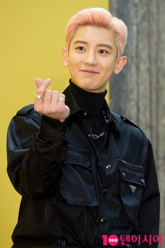 EXO Chanyeol attended a photo call event of a clothing brand held at Shinsegae Department Store in Banpo-dong, Seoul on the afternoon of the 15th.