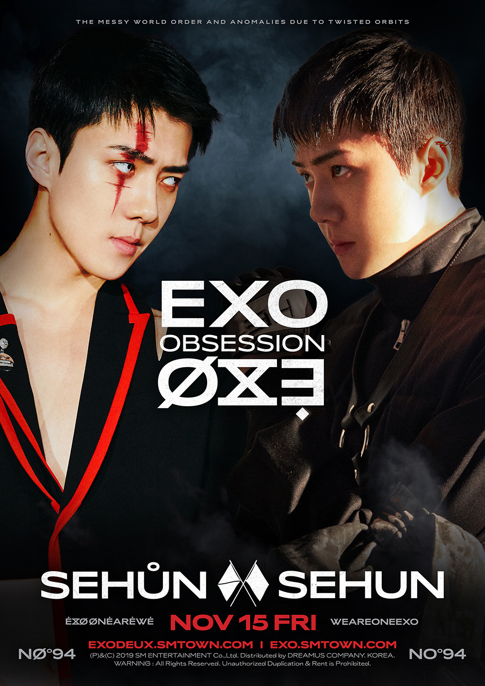 Regular 6th album OBSESSION (Option) by EXO (a member of SM Entertainment) is amplifying expectations with the participation of global musicians.EXO Regular 6th album OBSESSION, released on the 27th, will include the title song Obsession of the addictive hip hop dance genre, Trouble (Trouble), Jekyll, Dance (Groove), Ya Ya (Yaya Ya), Baby You Are (Baby Yua), Non Stop (Non Stop), Today After Day and Butterfly Effect are included in total, which is expected to attract global fans with EXOs unique musical color.In particular, this album includes the famous Hip hop producer Dem Jointz (Dem Jointz), the British production team LDN Noise (London Noise), the talented composition team 153/Joombas Music Group (153/Zumbas Music Group), SEGA Hitmaker Yoo Young-jin, Kenzie (Kenzie), DEEZ (Diz), JINBYJ Various domestic and foreign participating groups, including IN (Jin Baijin), worked to further enhance the perfection.Also, the teaser image released through various SNS accounts of EXO and X-EXO at 0:00 today (15th) is getting a hot response with the image of X-EXO Sehun, which shows the force that can not be encountered with EXO Sehun, which has a restrained charm that stands out with splendor.On the other hand, EXO Regular 6th album OBSESSION will be released on November 27th at 6 pm on various music sites such as Melon, Flo, Genie, iTunes, Apple Music, Sporty Pie, QQ Music, Cougu Music and Couer Music.