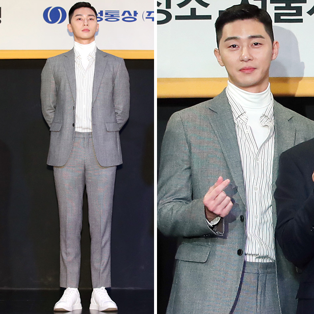 Actor Park Seo-joon showed off her neat suit fitOn the afternoon of the 15th, Seoul City Hall held a Donation ceremony in the fever of Shinseong Trading.The Donation ceremony was attended by Geojia Model Park Seo-joon, Top Ten Model Na Young, Edition Sensory Model Lee Jin-wook and Andge Model Jung Hae-in.At the scene, Park Seo-joon showcased a neat suit style in a grey jacket and slacks.Park Seo-joon layered two buttons of a striped shirt on the outside of a white mockneck, where he matched white sneakers to complete a dandy semi-suit fashion.Meanwhile, Park Seo-joon is in the midst of shooting JTBCs new gilt drama Itaewon Clath scheduled to air next year.