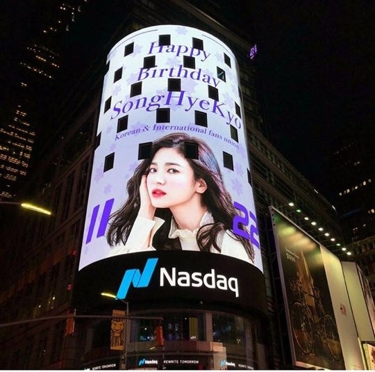 Song Hye-kyos birthday AD reveals New York City Times SquareAD has appeared in Song Hye-kyo in the center of United States of America New York City since 17th local time, and it is spreading to all World fans on SNS such as China Wei Bo.This AD is said to be a surprise gift planned by Korea, China and Southeast Asian fans.Song Hye-kyo recently donated a guidebook made in Korean and English to the Dosan Ahn Chang-ho Family House in United States of America LA with Professor Seo Kyung-duk.Song Hye-kyo and Professor Seo Kyung-duk have donated Korean guides to 18 sites of the World Independence Movement for eight years.