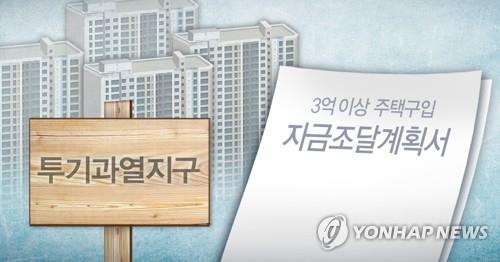 투기과열지구서 3억원 이상 주택구입시 자금조달계획 제출(PG) [정연주 제작] 일러스트
