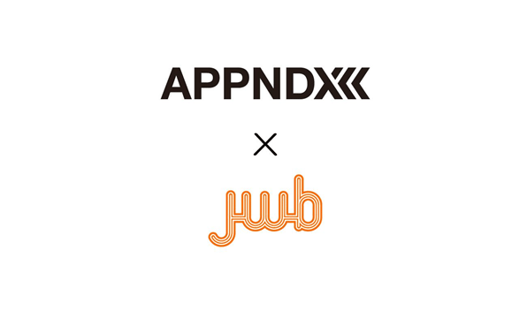 장위 패션봉제 협동조합 ‘JWB’와 패션 디자이너 이주영씨가 만든 브랜드 '어펜딕스'의 협업 로고.