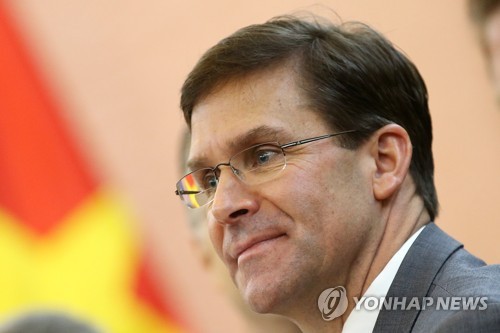 마크 에스퍼 미국 국방부 장관 9. EPA/LUONG THAI LINH DIPLOMACY; DEFENCE