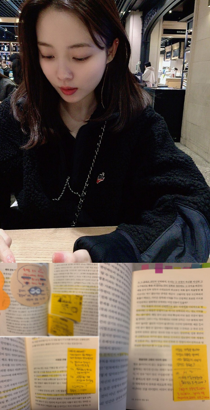 Actor Yoon So-hee attracts attention with his extraordinary book love.On the 26th, a photo of Yoon So-hees reading habits, which was selected as the successor to Actor Moon Ga-young as a new Heavens Bookstore in TVNs Heavens Bookstore: I Read a Book these days, was released through the official Instagram of his agency Grande Entertainment.The public photos show pages filled with memos with impressive content and questions.Her own thorough reading method, which underlines important parts as if studying for the exam and writes full of post-its, gives the viewer an admiration.Yoon So-hee, who has such a meticulous reading habit, first appeared on tvN Heavens Bookstore: Im Reading on the 26th and showed a good match with existing MCs such as Seol Min-seok, Jeon Hyun-moo and Lee Jeok.Meanwhile, Yoon So-hee is envious of his academic background and network.