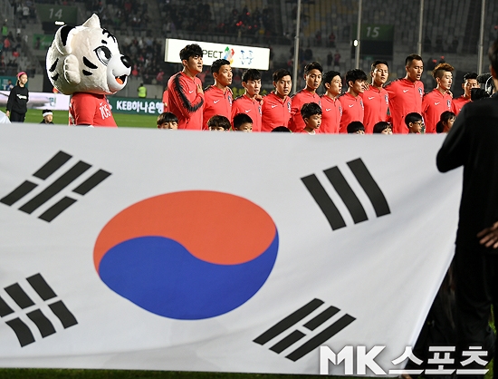 대한민국은 2019년도 11월 FIFA 세계랭킹에서 41위를 기록했다. 사진=옥영화 기자