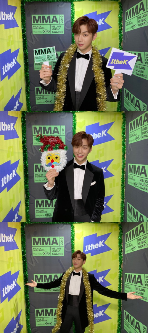 강다니엘, ‘MMA2019’ 인증 사진=원더케이