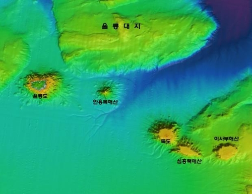 독도 주변 해저지형 [국립해양조사원 제공]