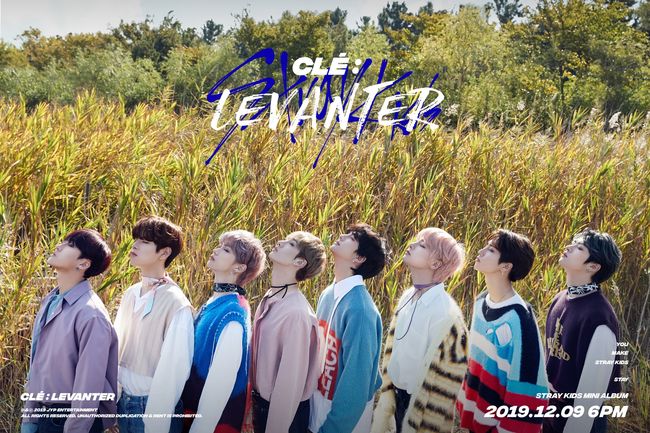Stray Kids unveiled a teaser with a conflicting atmosphere, showing off its Reversal story charm.Stray Kids, who is about to release his new mini album Clé: LEVANTER (cle: Levanter) on the upcoming 9th day, is raising expectations for a comeback by opening a series of various contents such as track lists and personal image.Today (5th) at 0 oclock, two group photos with dramatic and dramatic charm were posted on the official SNS channel.It also created curiosity about the concept of a new album by releasing photos with intense eyes and emotional atmosphere at the same time.Stray Kids gazed at the camera with a strong but spooky look and gave off charisma.The eight members closed their eyes in front of the reeds where the warm sunshine was shining, and enjoyed the wind.The new song Levanter is a song written and composed by the teams production group Three Lacha (3RACHA) and written by JYP Entertainments leading producers Park Jin-young and Herz Analog.The harmony of soft melody and Stray Kids voice attracts the ears with a song with a heartfelt heart for dreams.Attention is drawn to what choreography Stray Kids, which emits intense energy every stage, will catch their attention this time.In the previously released Intro Video, Stray Kids raised his curiosity about the new song by saying that the new album was the last of the Clé (Cle) series, so it contained all the contents of this performance.The new album Clé: LEVANTER, filled with courage and faith, takes off the veil at various music sites at 6 pm on December 9th.Meanwhile, Stray Kids completed a showcase at Japan Tokyo Yoyogi National Stadium on March 3.Despite being held only by local fan clubs, 8,000 spectators were mobilized to realize the popularity of the next generation K-pop representative group.Stray Kids will release their debut best album SKZ2020 in Japan in March 2020 and make their official debut.JYP Entertainment