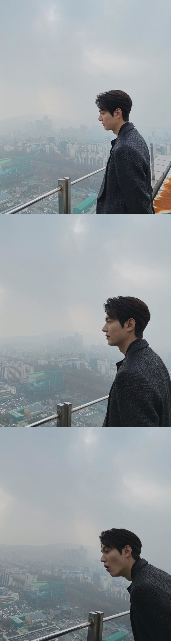 Actor Lee Min-ho reveals recent statusOn the 10th, Lee Min-hos Instagram posted three photos without any words.Lee Min-ho in the public photo is watching Scenery, which was sprayed by fine dust. He looked surprised when he watched Scenery.The netizens commented on fine dust is bad, but go in quickly, Minho is careful of neck, I love you, Im handsome.Meanwhile, Lee Min-ho will appear on the upcoming 2020 SBS Drama The King: The Monarch of Eternity.
