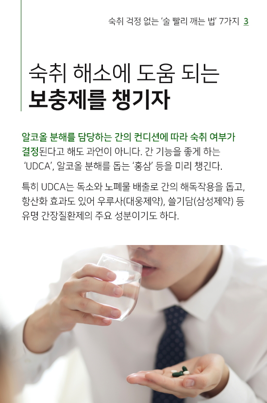 3. 숙취 해소에 도움 되는 보충제를 챙기자