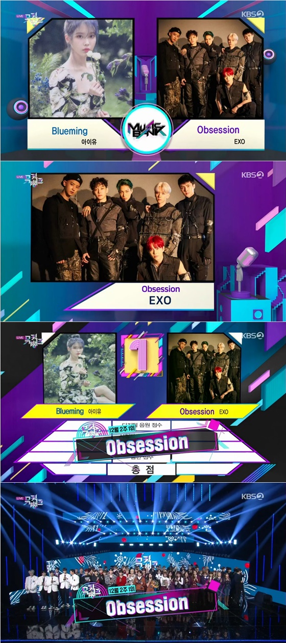 On KBS 2TVs music ranking program Music Bank, which was broadcast on the afternoon of the 13th, EXO was shown to be ranked # 1 with the song OBSESSION (Opsition).EXO and IU were named as the top candidates for the day; the announcements showed EXO topped the IU and won the first trophy.EXO won the Solo Day 4th prize for Music Bank for the second consecutive week, MBC Music Show! Champion, MBC Show! Music Center.On this day, EXO failed to participate in Music Bank due to overseas schedule.On the other hand, Music Bank featured the comeback stage of Stray Kids, Kim Jae-hwan and J. Y. Park.First, Stray Kids returned to the new song The Wind before the stage, a song that made good use of Stray Kids Suh Jung feelings.Point choreography is to roll your feet to show the sum. Stray Kids set the stage in time for windThe new song was written and composed by the teams production group Three Lacha (3RACHA) and JYP Entertainments representative producers J. Y. Park and Herz Analog participated in the songwriting.Kim Jae-hwan opened the comeback stage with his double title song, Sister; Kim Jae-hwan showed off her youthful and plump charm.Then, he showed off his charm of reversal with I need time. If he showed cuteness on the previous stage, he sounded with a good voice this time.Kim Jae-hwans song I need time is an R & B style pop track that sings regret and longing for parting.The more delicate Kim Jae-hwans expressiveness, deepening sensitivity, and the fantasy combination of sad vocals can be seen. Especially, Kim Jae-hwan participates in writing and composing and attracts attention.In addition, 1TEAM, BVNDIT (Vandit), CIX, JxR, MCND, OnlyOneOf, Golden, Golden Child, Nature (NATURE), New Kid, Limitrice, Park Ji-hoon, Se-jeong, Oli (ORLY), WJSN, Lee Jun-young and Hibro appeared.