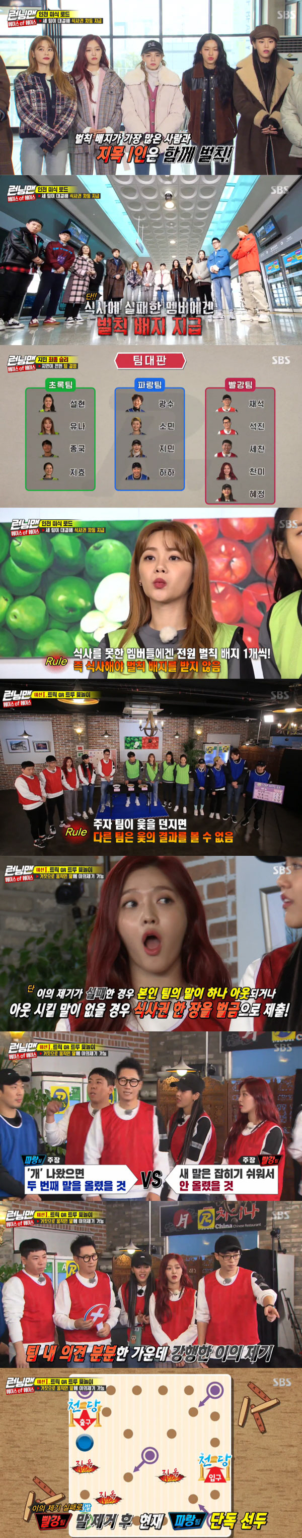 Running Man AOA Jimin carries out fresh cream penaltyOn SBS Running Man broadcasted on the 15th, AOA appeared as a guest while Incheon Gourmet Road Ace Of Ace Race was held.On this day, Ace Of Ace Race is divided into three teams and a total of three rounds are held.The menu-specific meal ticket is available after submitting a fixed meal ticket; the meal ticket available on the first mission is paid by the number of team members; however, a penalty badge is paid to members who fail to eat.The person with the most penalty badges and the one person who is identified will be punished together.Jimin, who was in first place through Game, decided on the team.As a result, Kim Jong-kook, Song Ji-hyo, Sulhyun, Yuna were one team for Konyaspor team, Lee Kwang-soo, Jeon So-min, Jimin, Haha were one team for blue team, and Yoo Jae-Suk, Ji Suk-jin, Yang Se-chan, I have a team.The first mission was to eat jjajangmyeon, chanpon, sweet and sour pork, and to get a meal ticket, trick or true yunori was conducted.The basic rule is the same as the general yut, and the team that comes in first wins the final, but if the runner team throws the yut, the other team can not see the result of the yut.The runner team moves truth or false, regardless of the result of the yut.At this time, the other two teams object if they are thought to be cheating, and if they cheat, the teams words that lie will be In-N-Out Burger and the teams words will take over the gap.Game progressed, and the blue team took the lead alone by eliminating the red teams words due to the failure of the red teams objection.However, the blue team, which has been running out since then, failed to raise objections and eventually won a penalty badge.At that time, the red team properly grasped the lies of the blue team, and the blue team moved as much as the Yut that lied, and the first place was confirmed.In addition, the blue team attempted a last-minute adventure and challenged the Konyaspor teams falsehood and got five meals in second place.The second mission is to Come to the right of me, and the attacker wears an eye patch and finds a team with a pillow and gets one point.However, if the same team is hit or the staff is hit, it will be deducted by two points; the game results show Konyaspor team ranked first, the red team ranked second, and the blue team ranked third.The last menu was also a smart survival to eat samchi grilled, kangpung crab, and bean soup.If you find a hidden weapon and touch the other person, you will proceed with the acquired weapon, and the other party will be In-N-Out Burger when you win.If you fail, you can find another weapon in 10 seconds and escape.Kim Jong-kook later acquired a wrestling weapon, touching Lee Kwang-soo; as a result of the wrestling, he was In-N-Out Burger of Lee Kwang-soo.In addition, Konyaspor team won the final victory with successive attack success, Konyaspor team was first, blue team was second, and red team was third.After the final game, Jeon So-min and Jimin were two penalty badges, and Jimin was decided to be the final penalty through OX.Jimin then chose Lee Kwang-soo, and the two were punished for fresh cream.