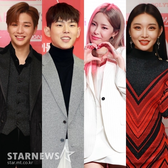 (왼쪽부터) 강다니엘, 폴킴, 헤이즈, 청하 /사진=스타뉴스