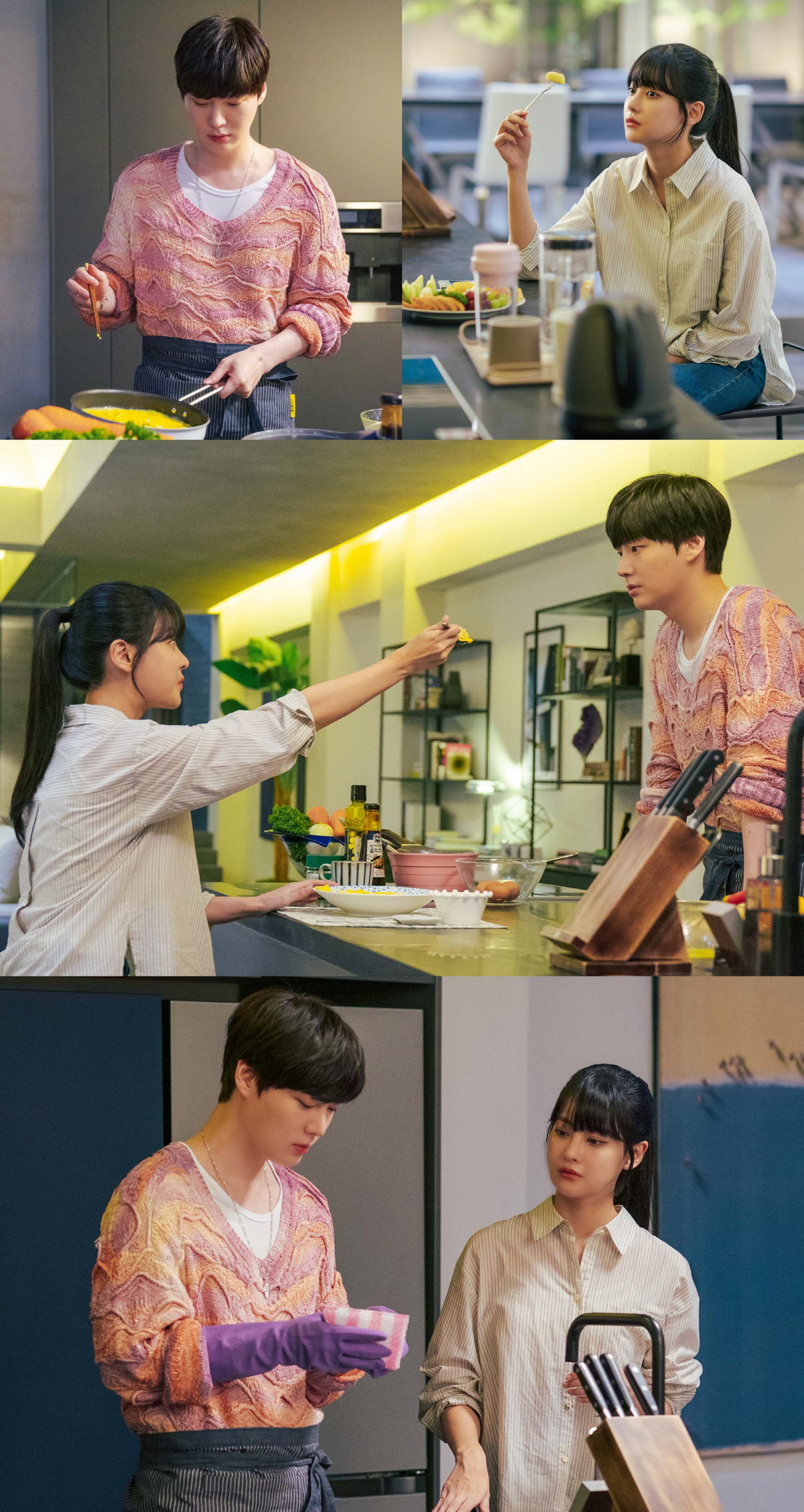 Oh Yeon-seo and Ahn Jae-hyun enjoy a sweet Home Date.In the 13th and 14th MBC tree mini series The Weak Humans (directed by Oh Jin-seok/playplayplay by Ahn Shin-yu/Produced Aesto), which will be broadcast tonight (18th), Oh Yeon-seo (played by Joo Seo-yeon) and Ahn Jae-hyun (played by Lee Kang-woo) will increase their heart rate with a more upgraded pink love.In the last broadcast, a red light was on the love between Lee Kang-woo (Ahn Jae-hyun) and Joo Seo-yeon (Oh Yeon-seo).Ju Seo-yeon found out that Lee Kang-woo and Park Hyun-soo (Heo Jung-min) were not lovers, and they were in a crisis of separation.In order to win the heart of Ju Seo-yeon, Lee Min-hyuk is expected to join the turbulent motive of the triangle, so the unpredictable changes of emotions and the unexpected actions of the three men and women are expected to unfold every moment.In the meantime, Lee Kang-woo, who has been bad for Ju Seo-yeon, is caught cooking handmade for her.Especially, the two people are not only in the midst of the bitterness between them, but they are also enjoying a sweet atmosphere, adding to the expectation of broadcasting today.In addition, Lee Kang-woos eyes looking at Ju Seo-yeon are making the hearts of those who feel the subtle feelings of complexness.Moreover, at the end of the last broadcast, Lee Kang-woo learned that his cousin, Lee Min-hyuk, likes Ju Seo-yeon, so how he will use Ju Seo-yeons heart is also considered as a point of view.The 13th and 14th episodes of the MBC tree mini series The Weeded Men which is tapping the hearts of viewers with more sad and sweet romance can be confirmed at 8:55 pm today (18th).