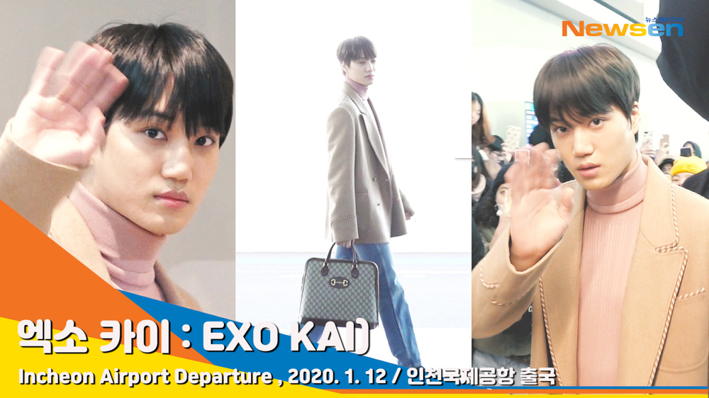 Guccis Ambassador, EXO (KAI), left the country via Incheon International Airport to attend the Gucci (GUCCI) Winter Mans Fashion Show in Milan, Italy, on the afternoon of January 12.# KAI # Kai # EXO # EXO # Gucci # GUCCI # Kim Jong-in #200112_ Departure # ICNAirportkim ki-tae