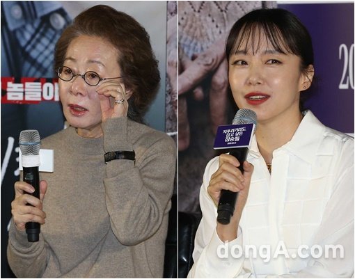Director Kim Yong-hoon and Actor Jeon Do-yeon Jung Woo-sung Young Yun Yun Yun Yun Yun Youn Yuh-jung Jin Jin-bin Jung Ga-ram attended the production report of the movie The Animals Who Want to Hold a Jeep Lag (director Kim Yong-hoon) held at Megabox Seongsu branch in Seongdong-gu, Seoul on the 13th.The movie The Animals Who Want to Hold the Spray is a crime scene of ordinary humans planning the worst of the worst to take the last chance of life, the money bag.It is also a work based on the original work of the same name by Sonne Kaske.Actor Jeon Do-yeon, Jung Woo-sung, Bae Sung-woo, Youn Yuh-jung, Jung Man-sik, Jin Kyung, and other new actors such as Chungmuro ​​are attracting attention.On this day, Youn Yuh-jung said, I do not like movies that are old and blood, but this movie is different.Jeon Do-yeon called and thanked me for saying, This is what you should do. You even cast me.I thought it should be big, but it does not come out much more than I thought. Jeon Do-yeon said, But I can not think of the Sunja role that you took.I thought that this mysterious person could not be done only by the teacher, and Youn Yuh-jung laughed, Then you should have done it. As for the reason for participating in this work, Jeon Do-yeon said, The script was fun.It was almost a crime or genre, but the dramatic composition was fresh and the appearance of various characters was fun. The Animals Want to Hold the Spray will be released on February 12.