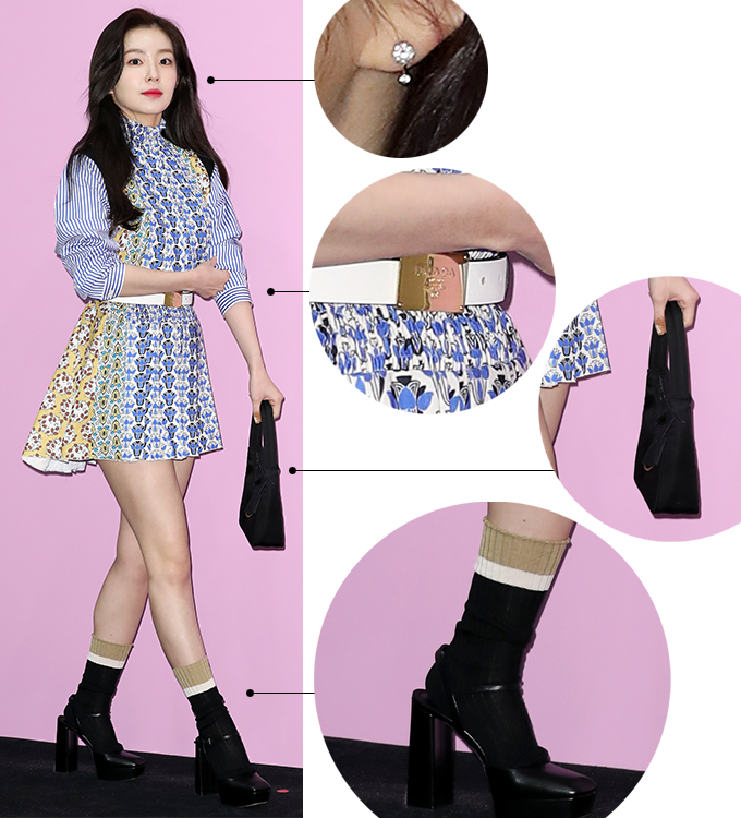 Actor Han Ji-min and group Red Velvet Irene have digested the same clothes in different styles.Han Ji-min wore a colorful mini dress at the VIP premiere of the movie Namsans Directors held on the 20th, and Irene wore a colorful mini dress at a fashion brand event held last year.Dress, which the two Choices have done, is a fashion brand Prada product - priced at $2,680 (about $3.2 million).The model in the lookbook has a smoky embroidery detail and a high-neck design with a nice pattern mix dress with neat white socks and high-top sneakers.Han Ji-min choices a stylish suede boot with a crystal trim and added points with a fresh yellow mini-bag.Here Irene is wearing a black pump with lovely knit socks and angular square toes to make her legs look longer.Irene also rolled up the sleeves of a long sleeve shirt dress to reveal her slender wrists, and completed the style with a cute black mini bag.Han Ji-min and Red Velvet Irenes glamorous mini-dress...where are you going?